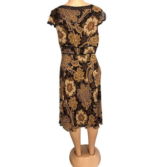 INC International Concepts Y2K Dress Silk Black & Brown Whimsigoth Fairy Grunge - Picture 10 of 13